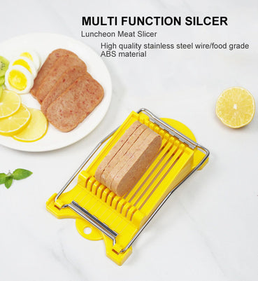 10-Wire Stainless Steel Food Slicer – Lunch Meat, Cheese, Egg, Fruit & Soft Food Cutter