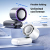 Portable Folding Ice Pack Mini Fan – Adjustable Speed, Handheld & Neck Hanging | Outdoor Cooling